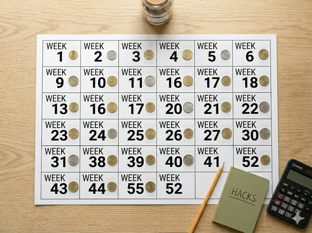 52 Week Money Saving Challenge for Steady Savers