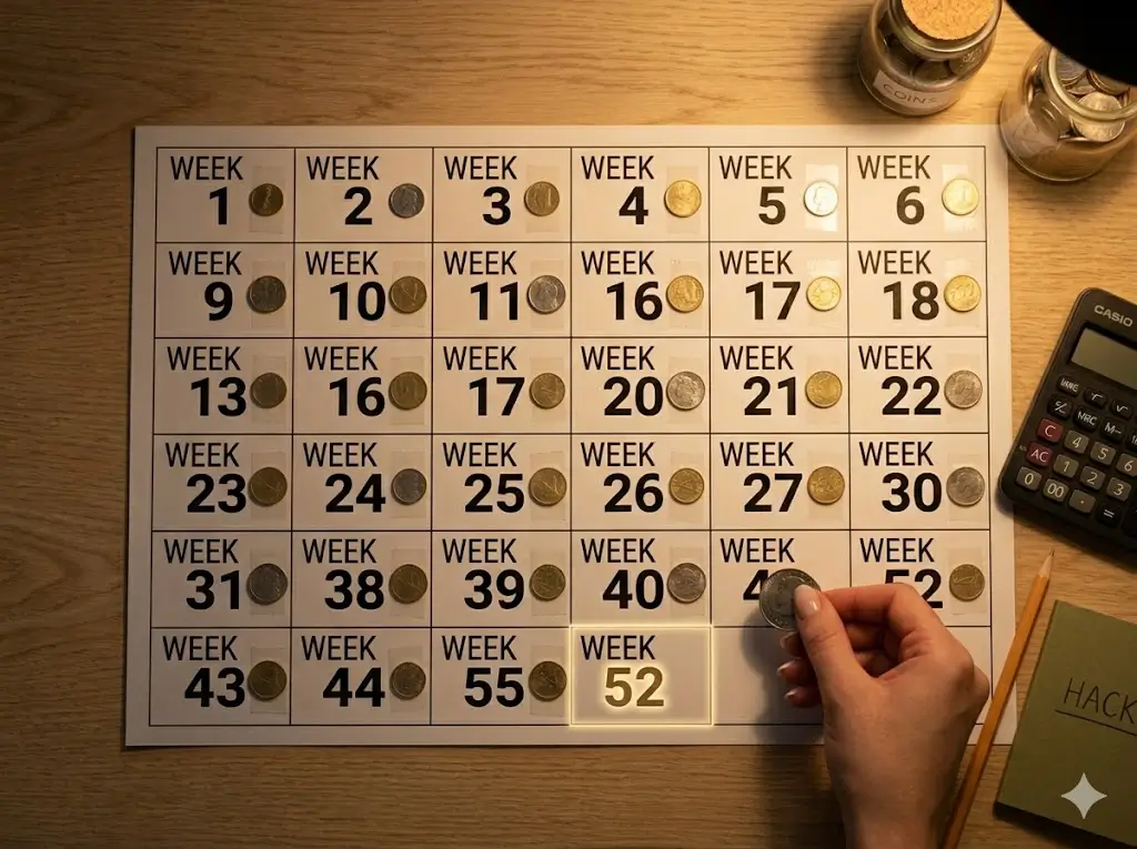 52 Week Money Saving Challenge for Steady Savers