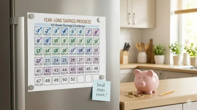 52 Week Money Saving Challenge for Steady Savers